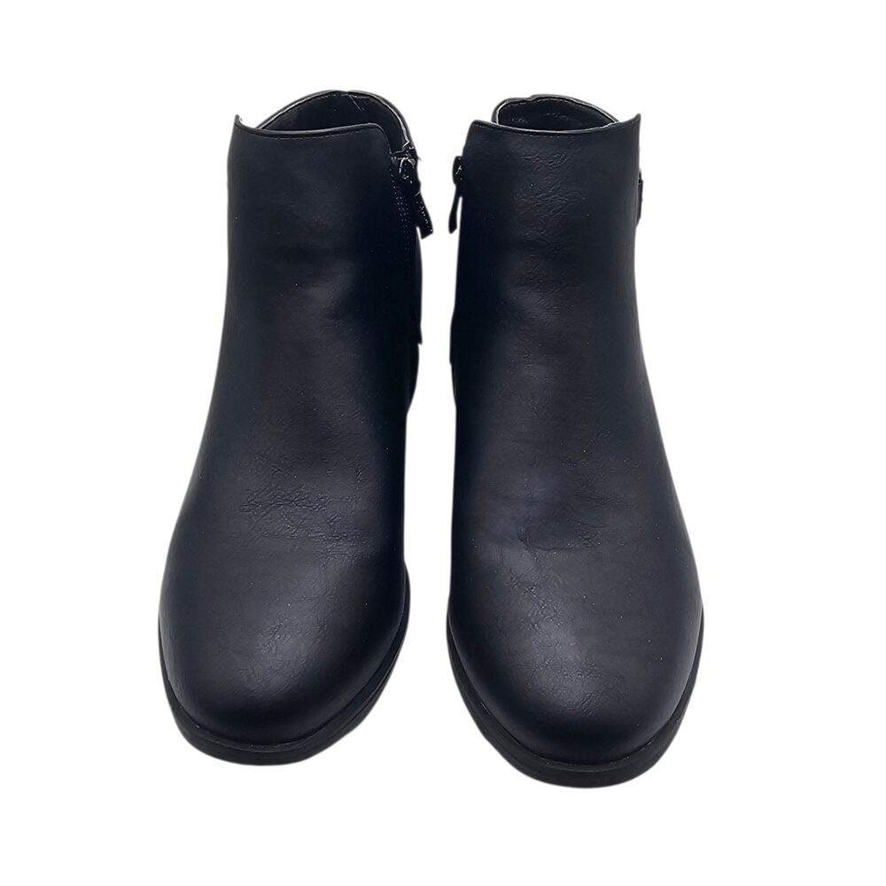 Vepose Black 911 Classic Ankle Boot with Zipper and Low Heel - Picture 5 of 9